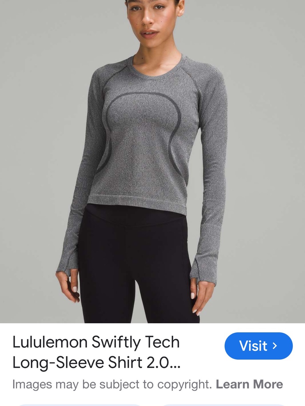lululemon athletica Swiftly Tech Long Sleeve Tee in Heather Gray